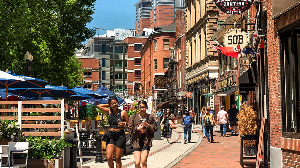 North End shopping and restaurants in Boston. Photo by Pgiam/iStock.com