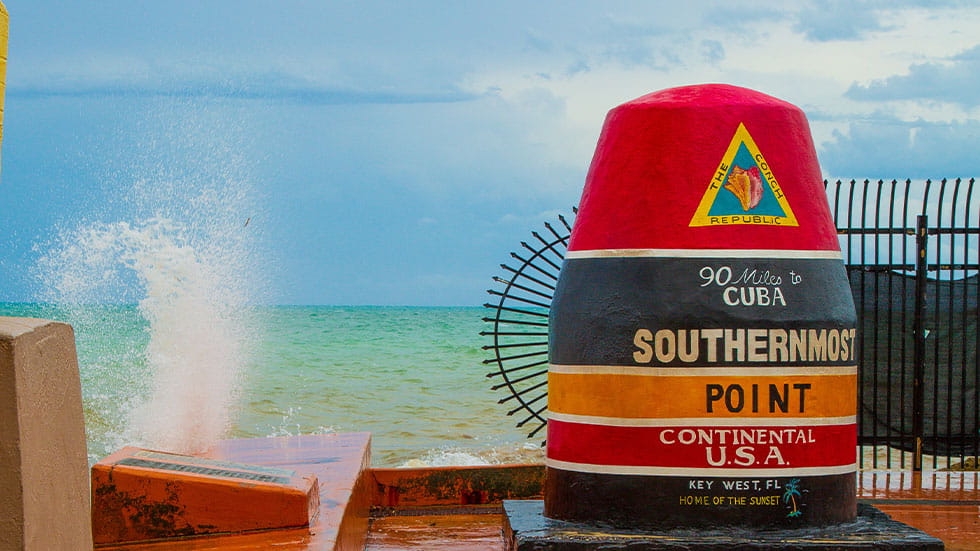 Southern Most Point landmark in Key West, Florida