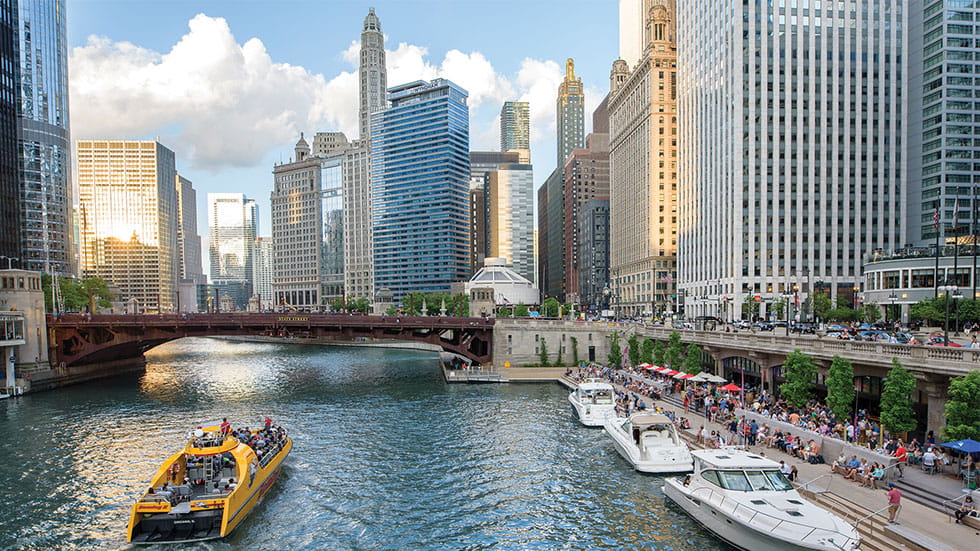 River walk in Chicago 