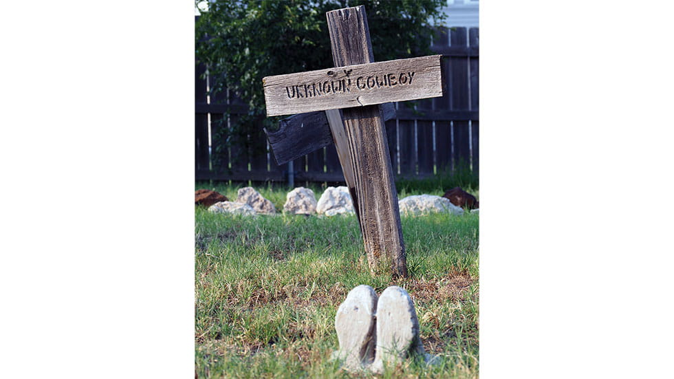 Replica of historic Boot Hill Cemetery by MeLinda Schnyder