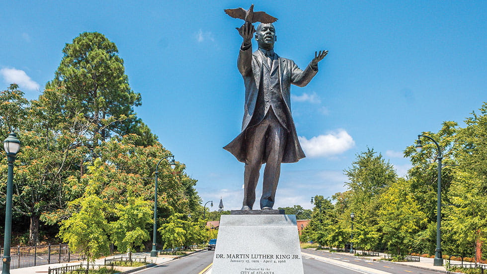 Atlanta MLK Jr. Statue. Photo courtesy of Atlanta Convention & Visitors Bureau