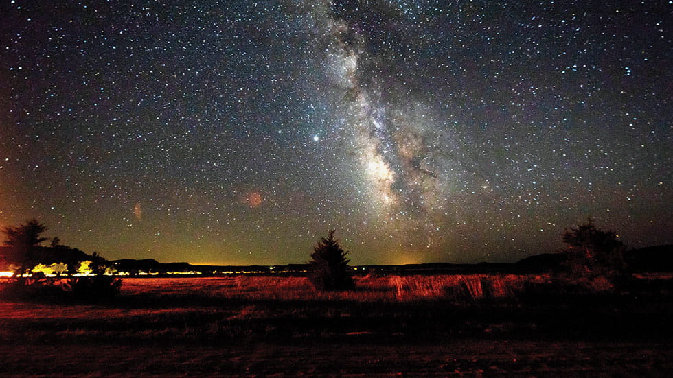 The dark that surrounds Black Mesa State Park makes it a popular spot for stargazing. Photo by Lori Duckworth/Oklahoma Tourism