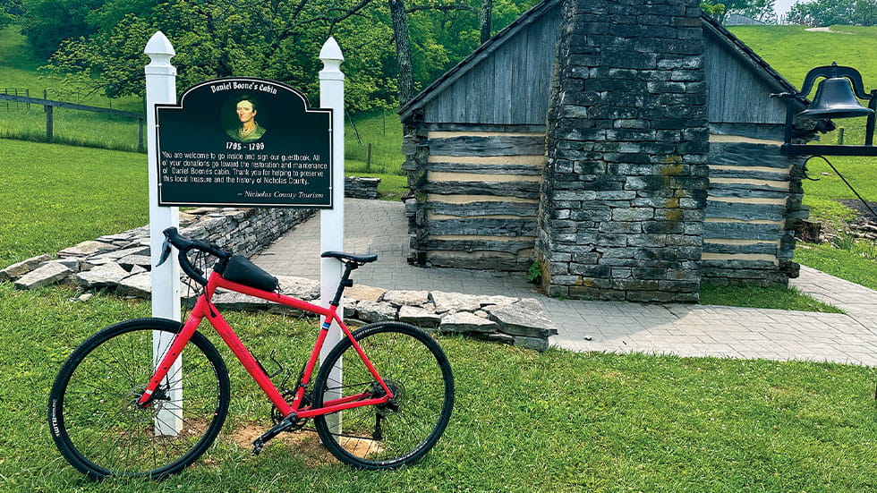 Bicycle in front of Daniel Boone's Kentucky House