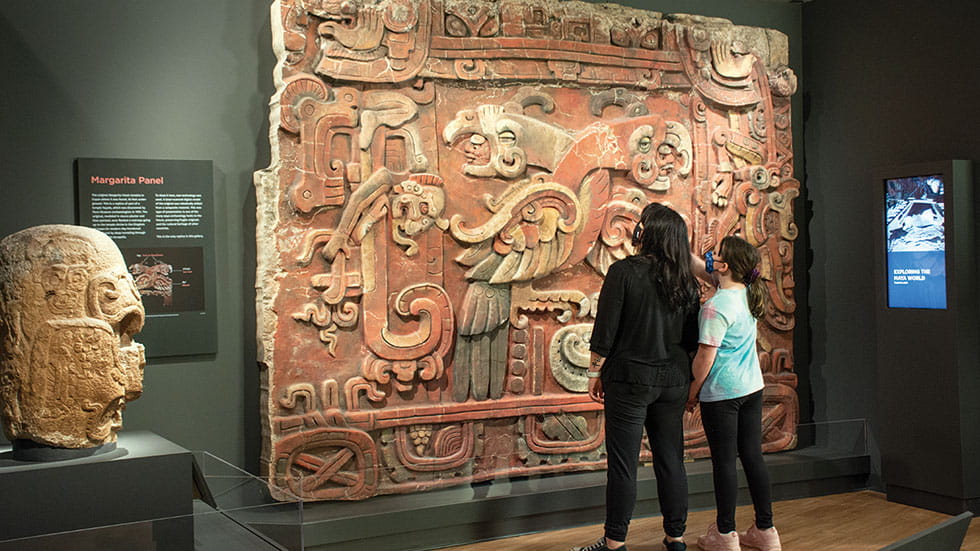 In the Penn Museums newly reimagined Mexico and Central America Gallery visitors take in the Margari
