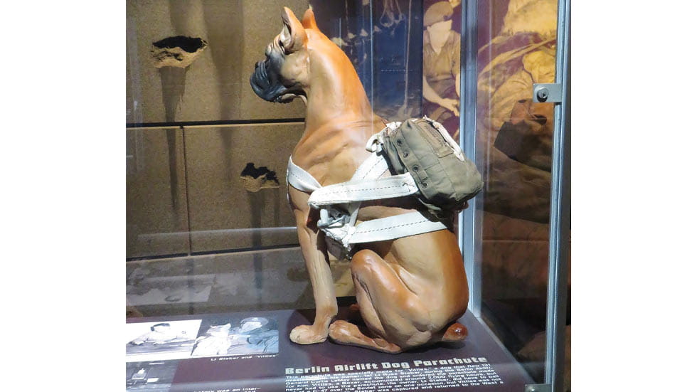 Replica o fVittles, the dog who flew along during the Berlin Air lift missions