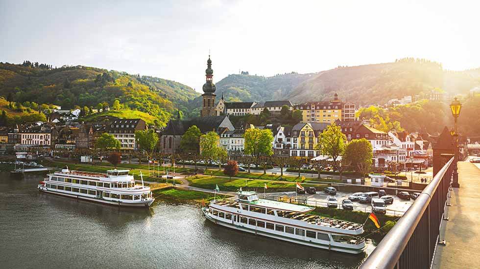Cityscape of Cochem and the River Moselle, Germany 