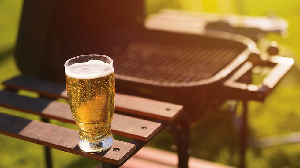 Beer on the grill