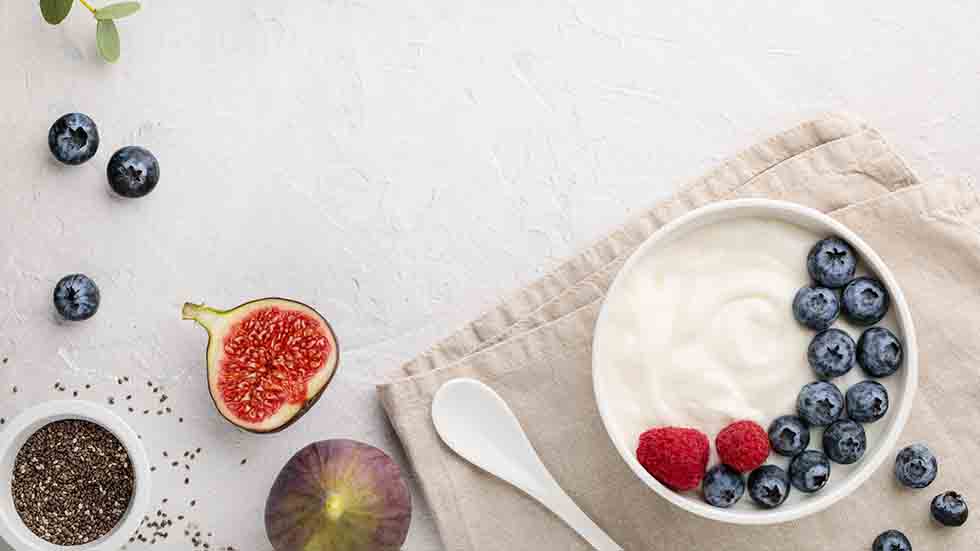 Yogurt and fruit