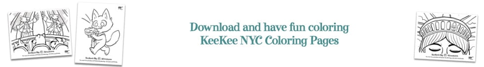 KeeKee's Travel Corner, NYC Coloring Pages Graphic
