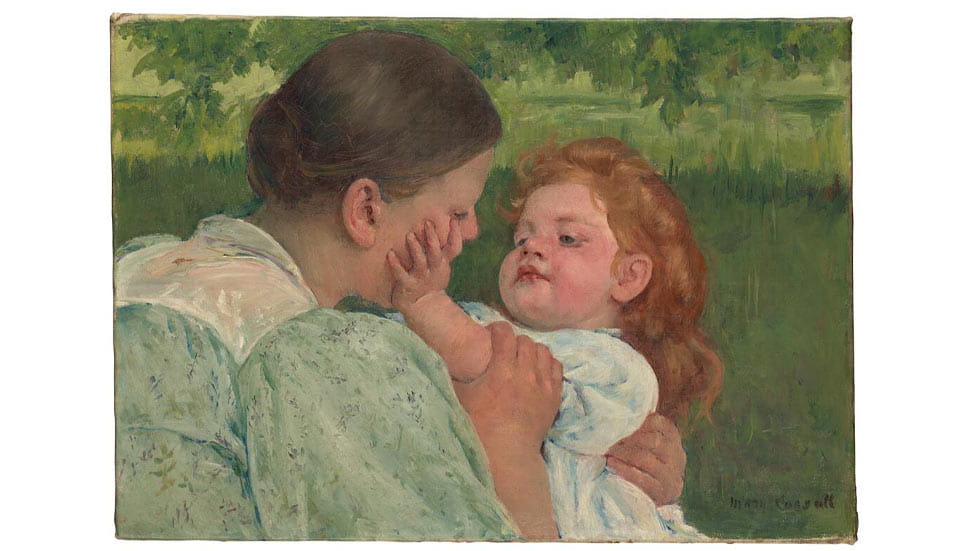 Mary Cassatt’s Maternal Caress is among the more than 130 prints, painting and pastels exhibited in the Philadelphia Museum of Art’s Mary Cassatt at Work 