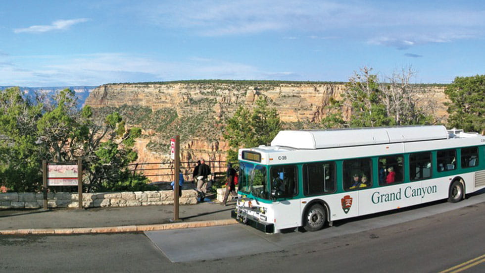 Shuttles at the Grand Canyon’s South Rim are wheelchair accessible. Photo courtesy of NPS