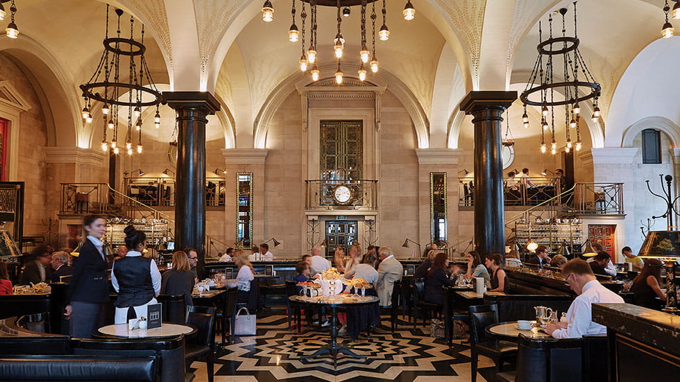 The Wolseley offers daily afternoon tea service as well as separate menus for breakfast, lunch/dinner, and all day/late night. Photo courtesy of The Wolseley