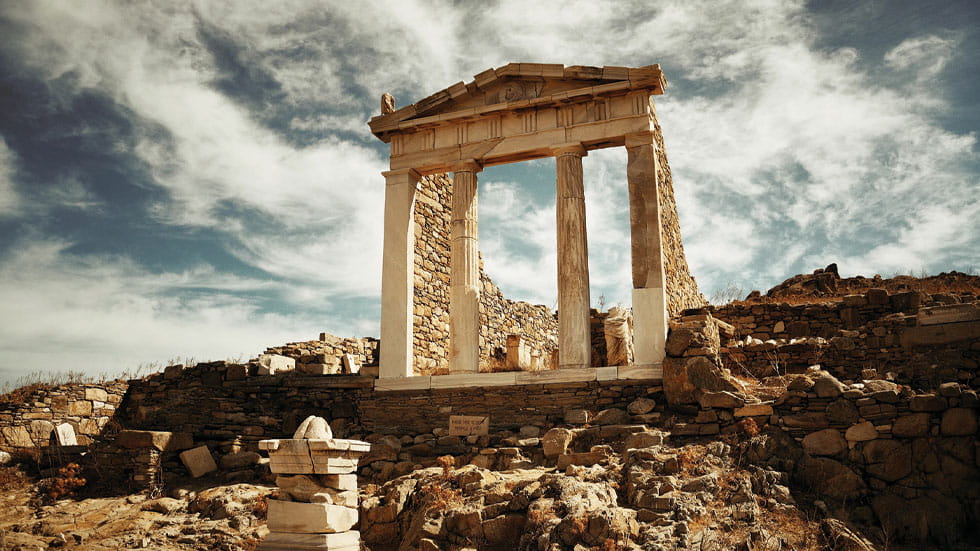 Ruins located in Greece