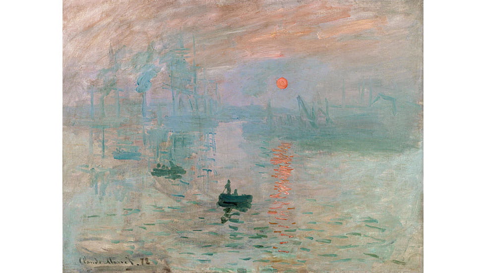 Monet's Impression, Sunrise painting