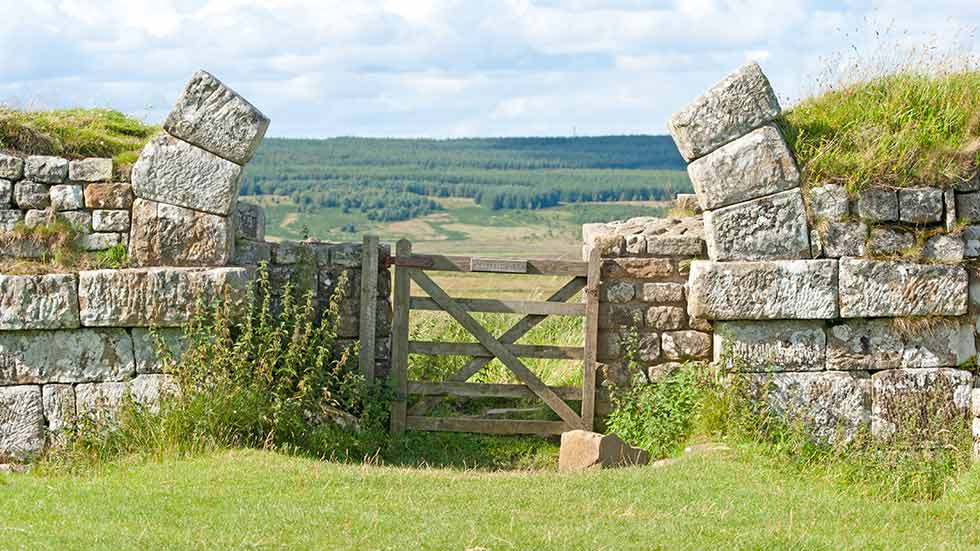 North gateway through the wall of Milecastle 37