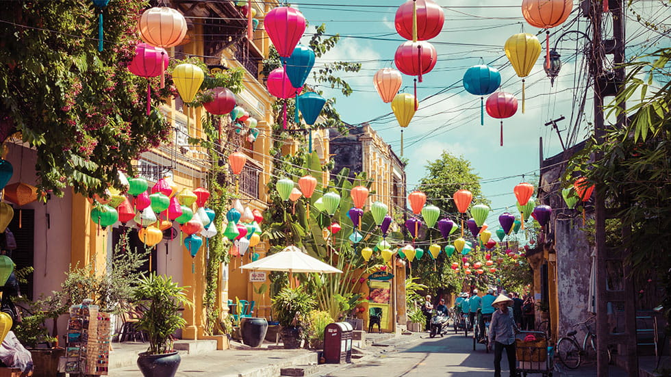 Car-free Hoi An is lined with restaurants, tailors and silk-lantern shops. Photo By Curioso.Photography/Stock.Adobe.Com