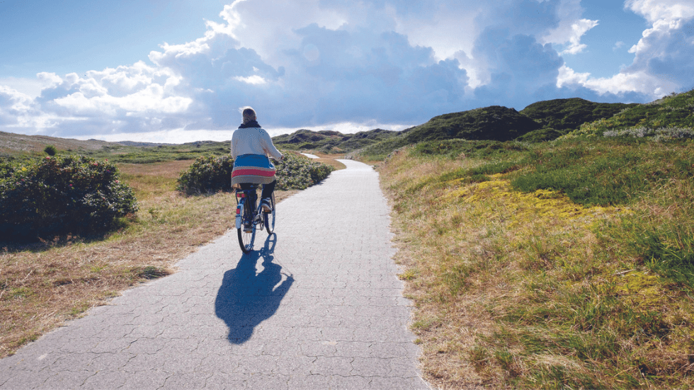 Bicycles are the preferred means of transportation in the German Frisian islands.