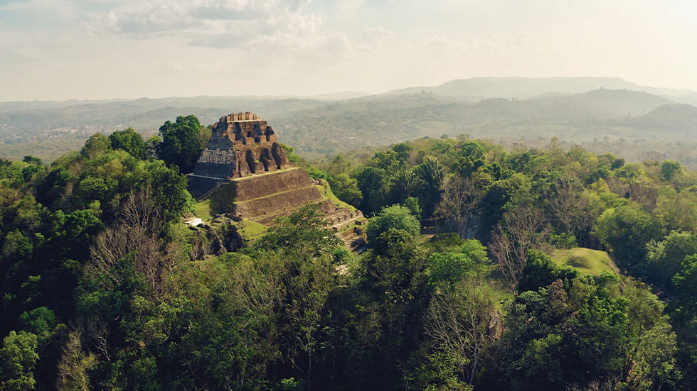 El Castillo, the central temple of the Maya ruins at Xunantunich