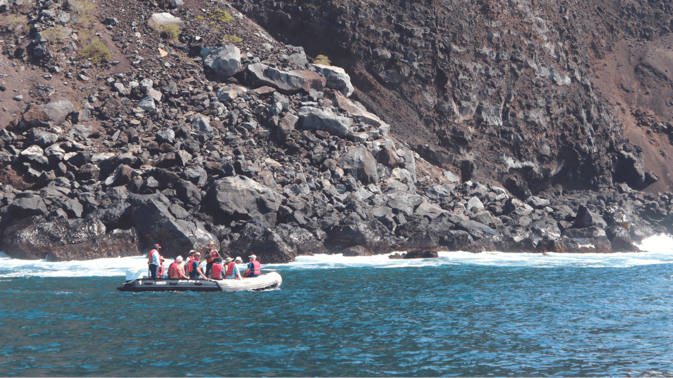 Rigid inflatable pangas are the best way to explore the rugged coastlines and access the volcanic islands of the Galápagos